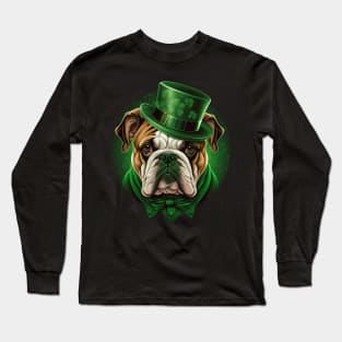 Bulldog St. Patrick's Day Long Sleeve T-Shirt